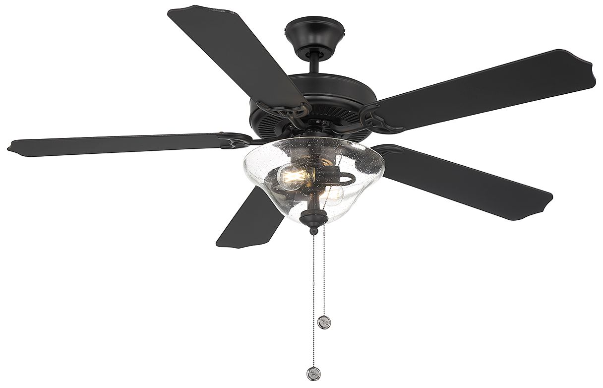 Image 4 52" 2-Light Ceiling Fan in Matte Black more views
