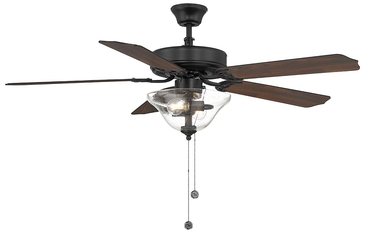 Image 6 52" 2-Light Ceiling Fan in Matte Black more views