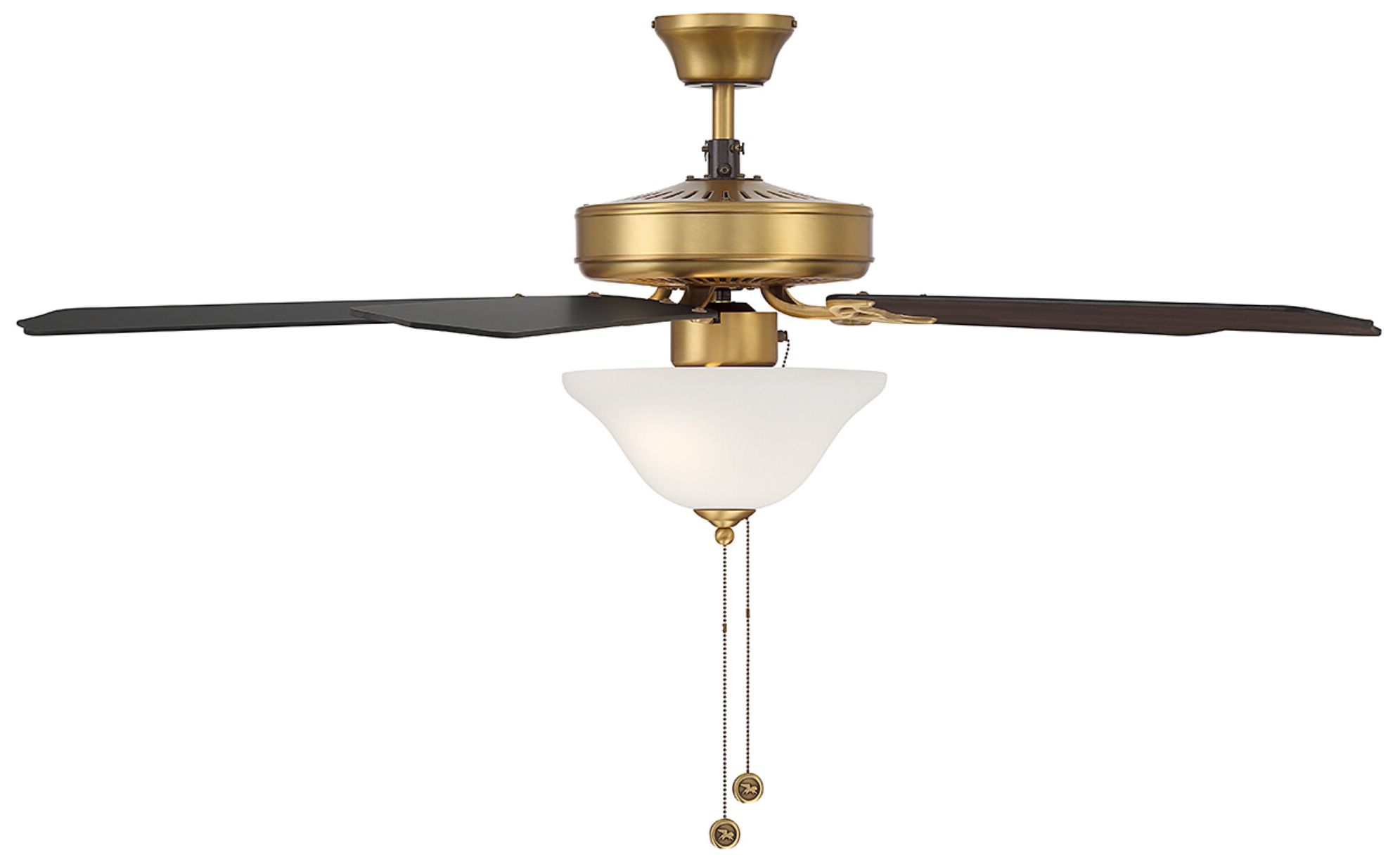 Image 4 52" 2-Light Ceiling Fan in Natural Brass more views