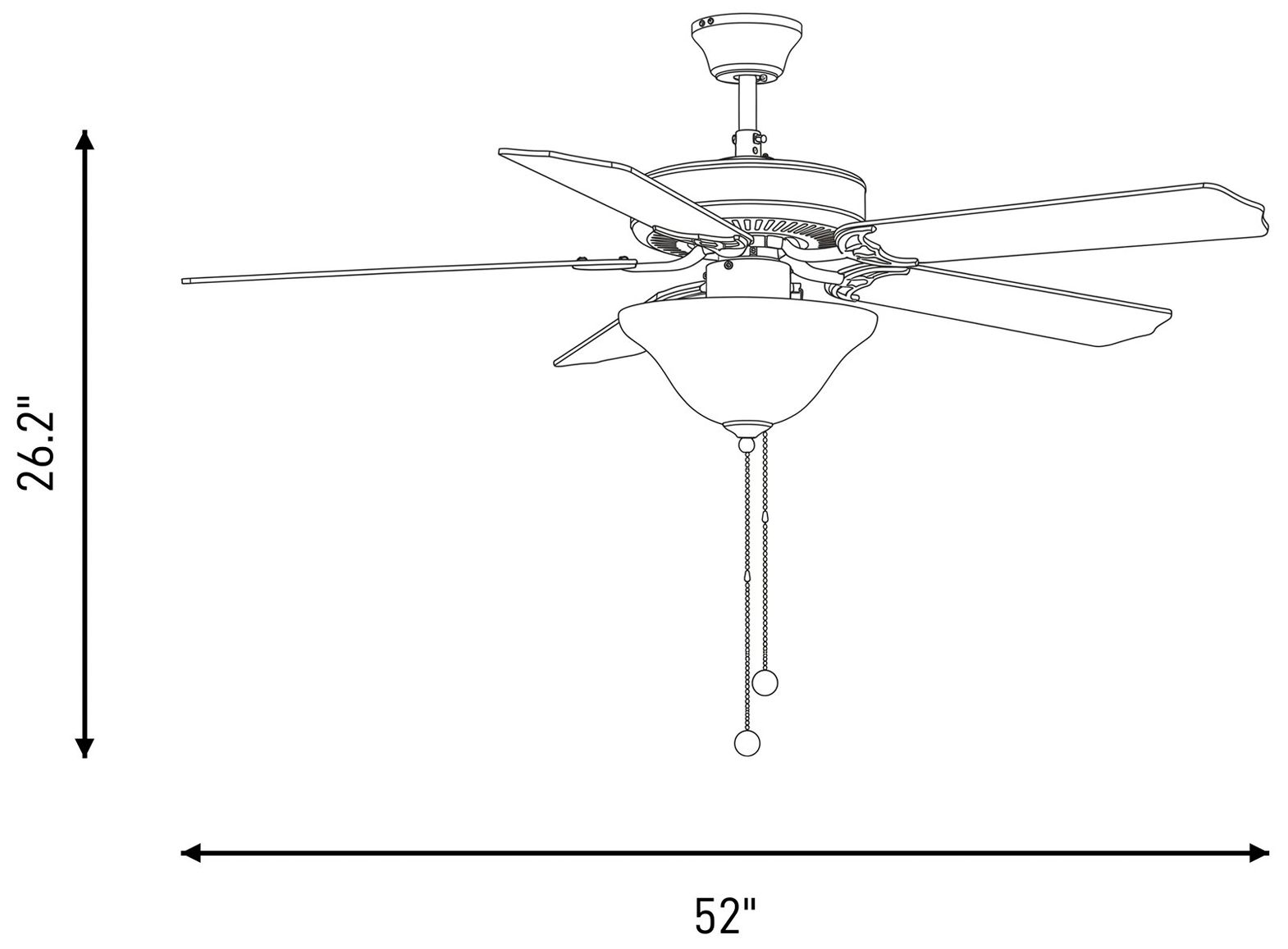 Image 6 52" 2-Light Ceiling Fan in Oil Rubbed Bronze more views