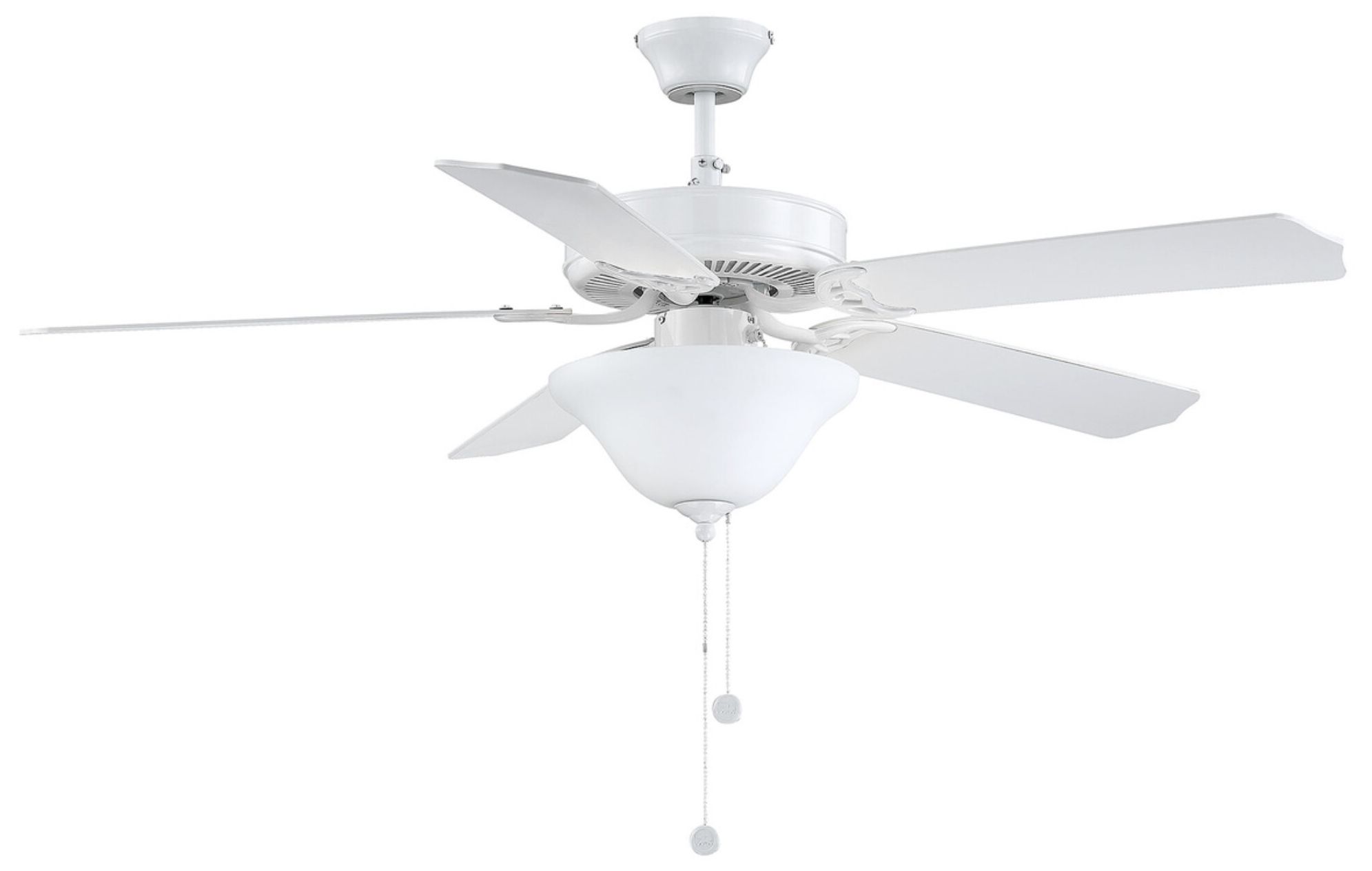 Image 2 52" 2-Light Ceiling Fan in White more views