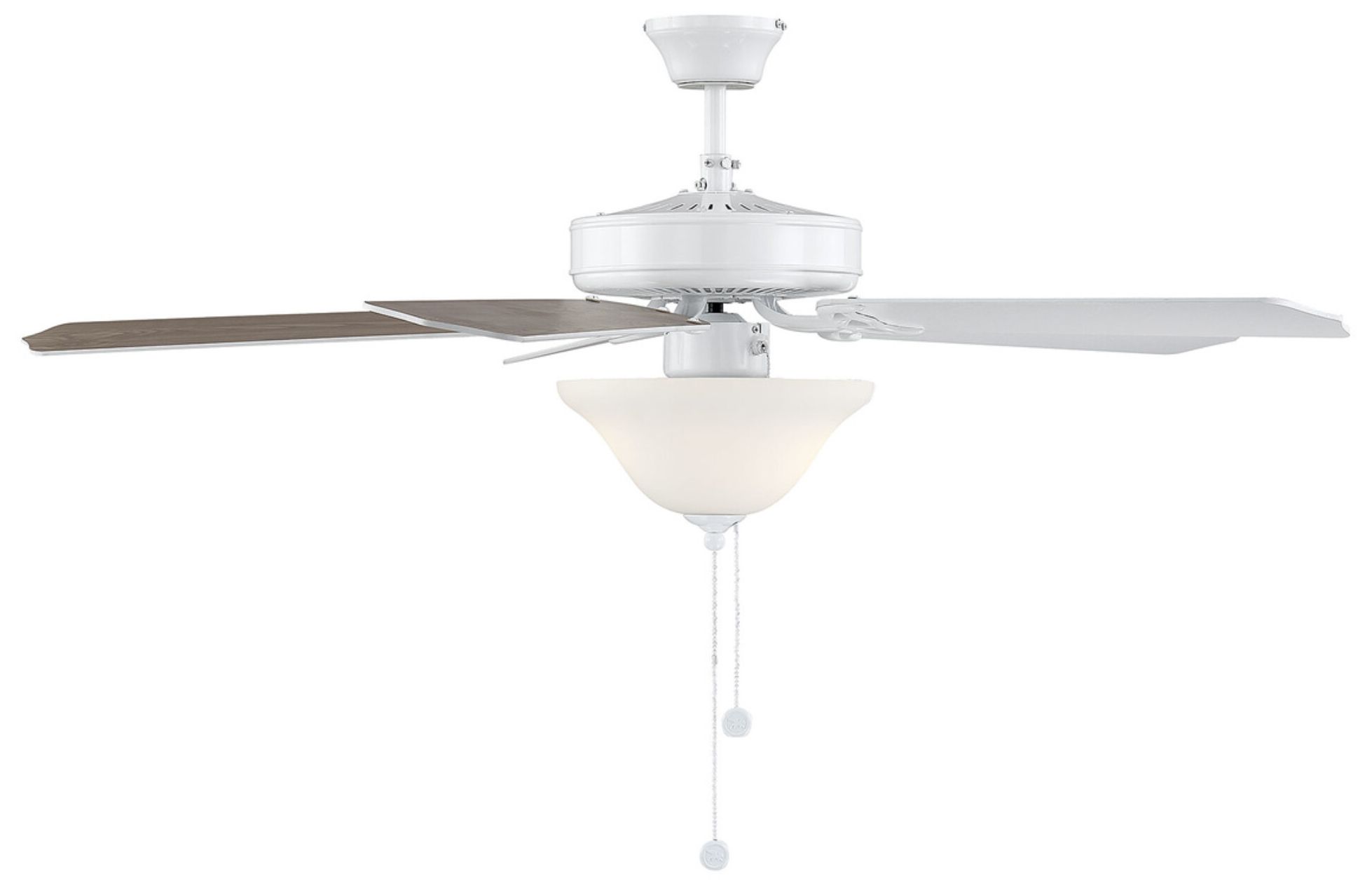 Image 3 52" 2-Light Ceiling Fan in White more views