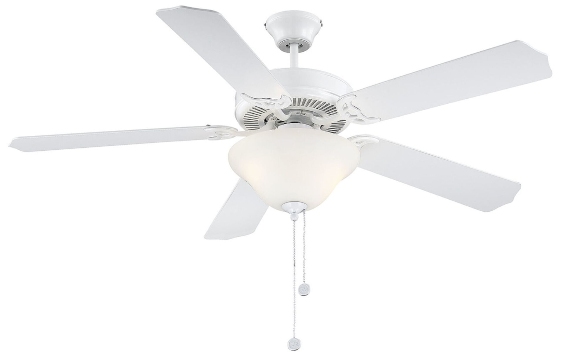 Image 4 52" 2-Light Ceiling Fan in White more views