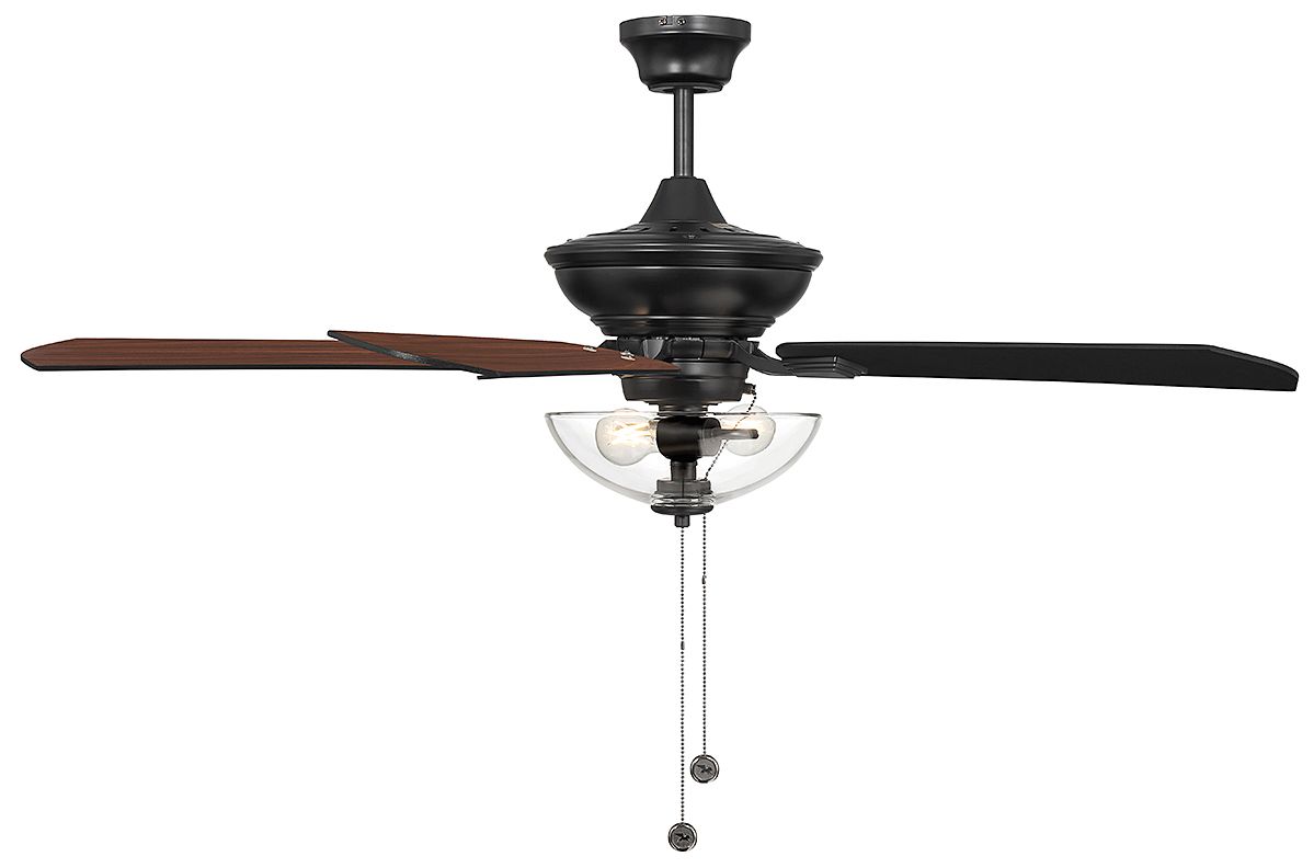 Image 3 52" 2-Light Outdoor Ceiling Fan in Matte Black more views