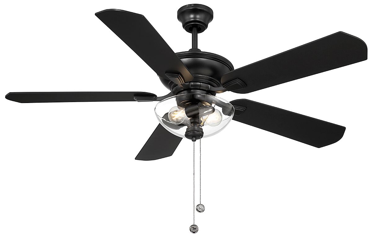 Image 4 52" 2-Light Outdoor Ceiling Fan in Matte Black more views