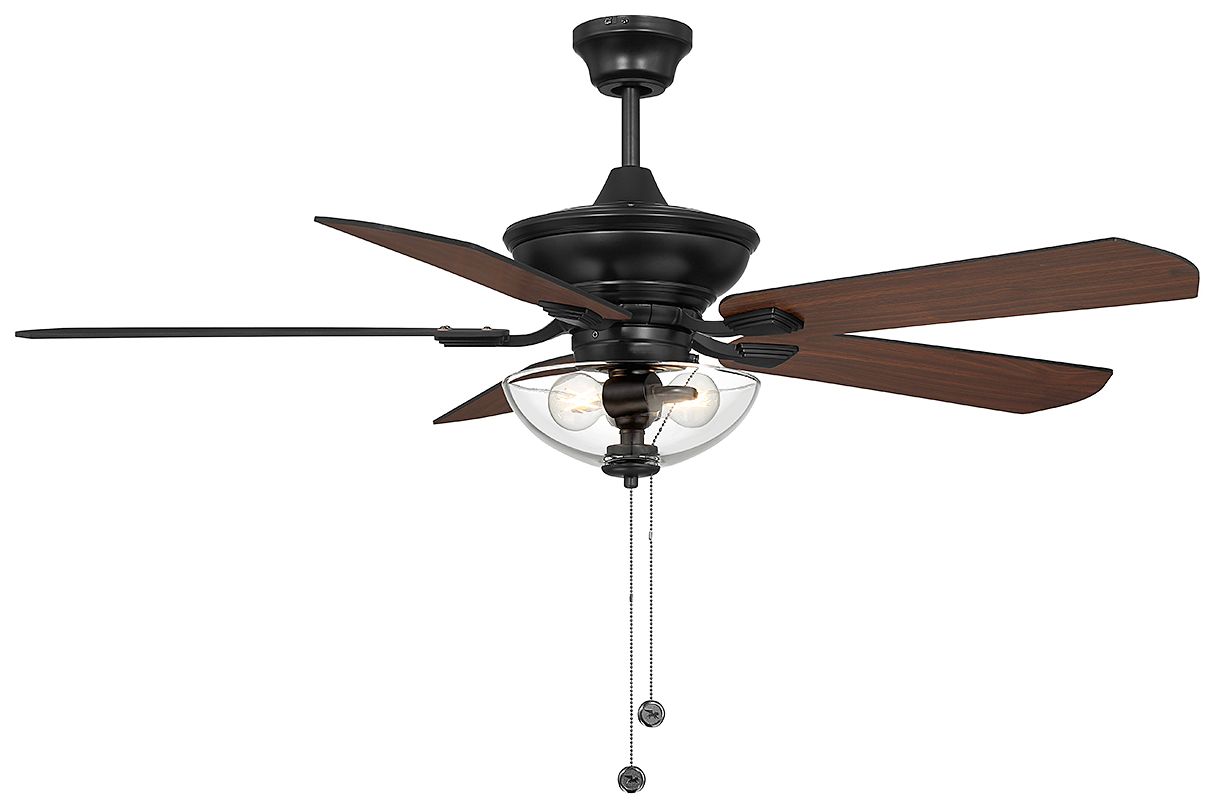 Image 6 52" 2-Light Outdoor Ceiling Fan in Matte Black more views