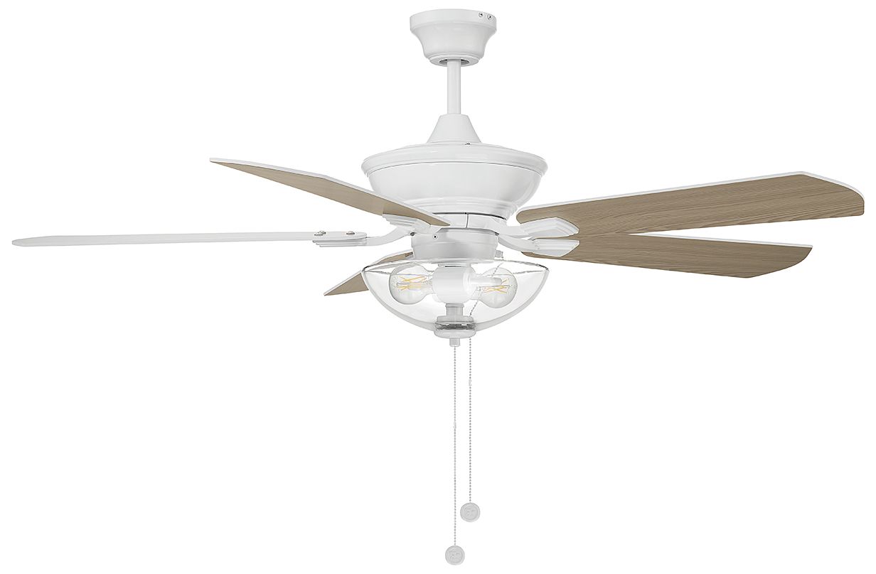 Image 2 52" 2-Light Outdoor Ceiling Fan in White more views