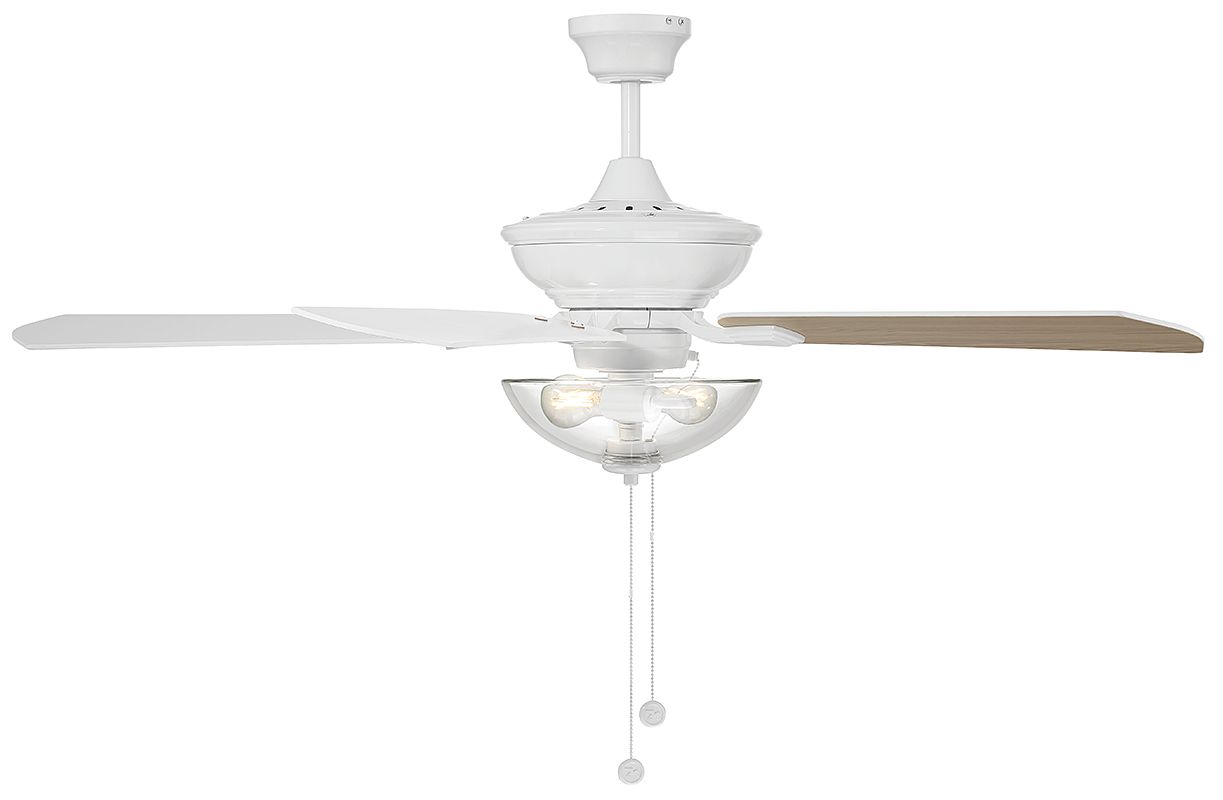 Image 3 52" 2-Light Outdoor Ceiling Fan in White more views