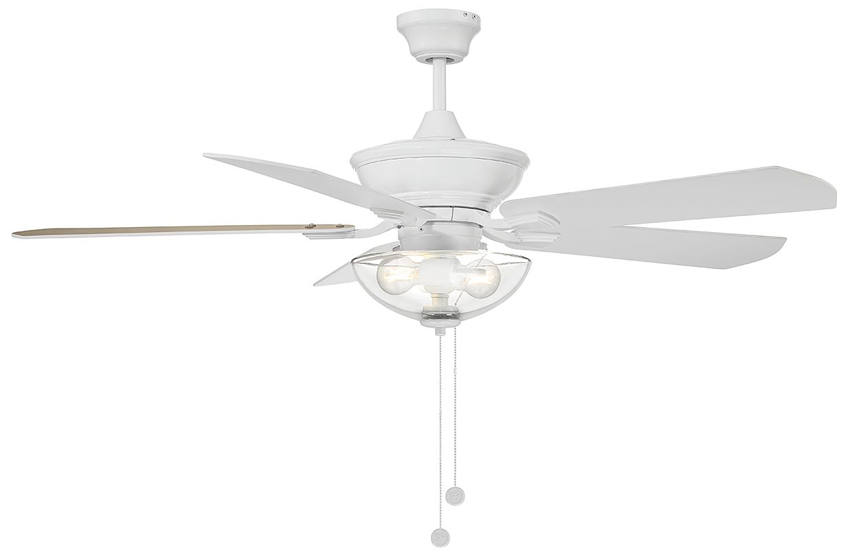 Image 6 52" 2-Light Outdoor Ceiling Fan in White more views