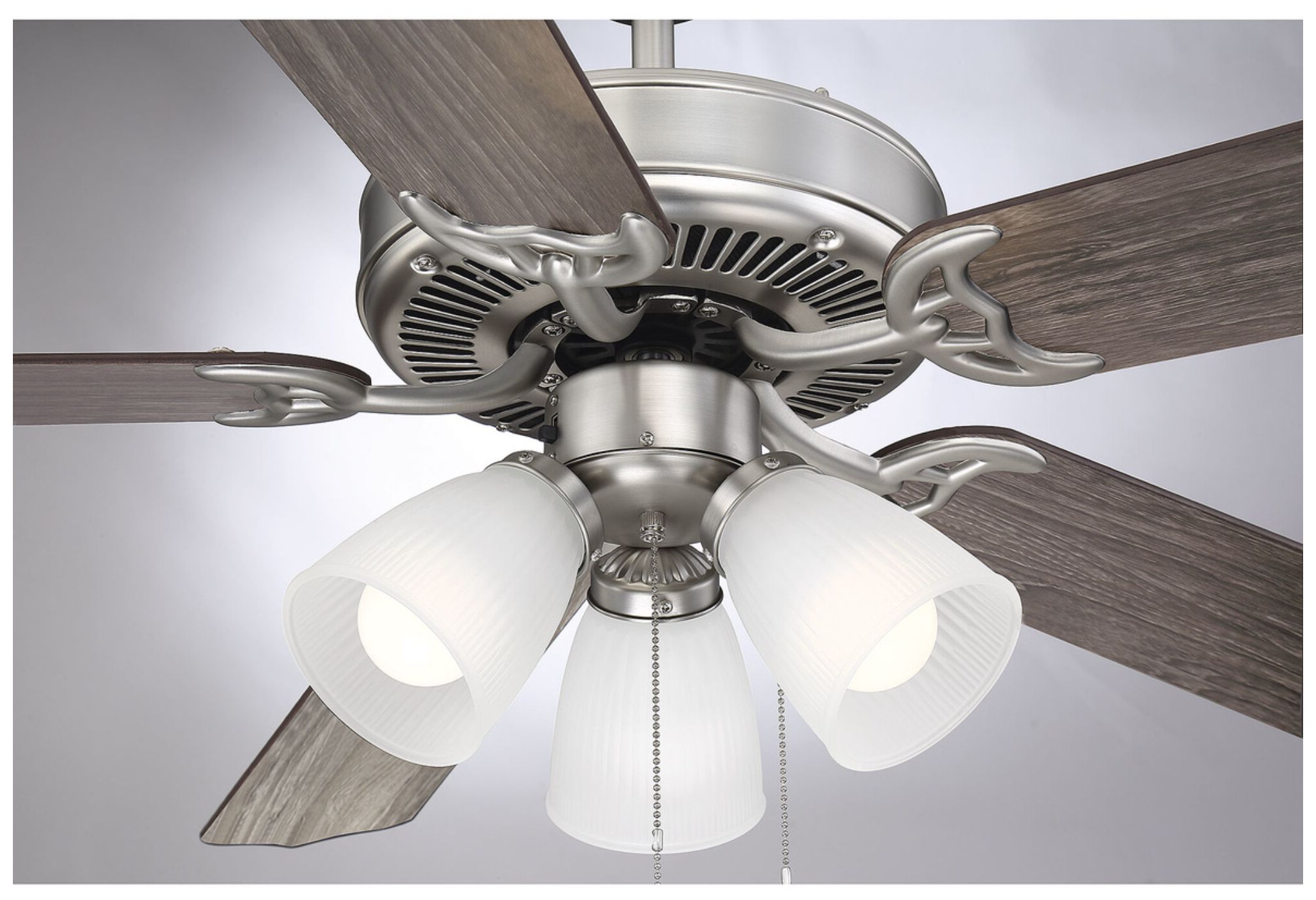 Image 5 52" 3-Light Ceiling Fan in Brushed Nickel more views