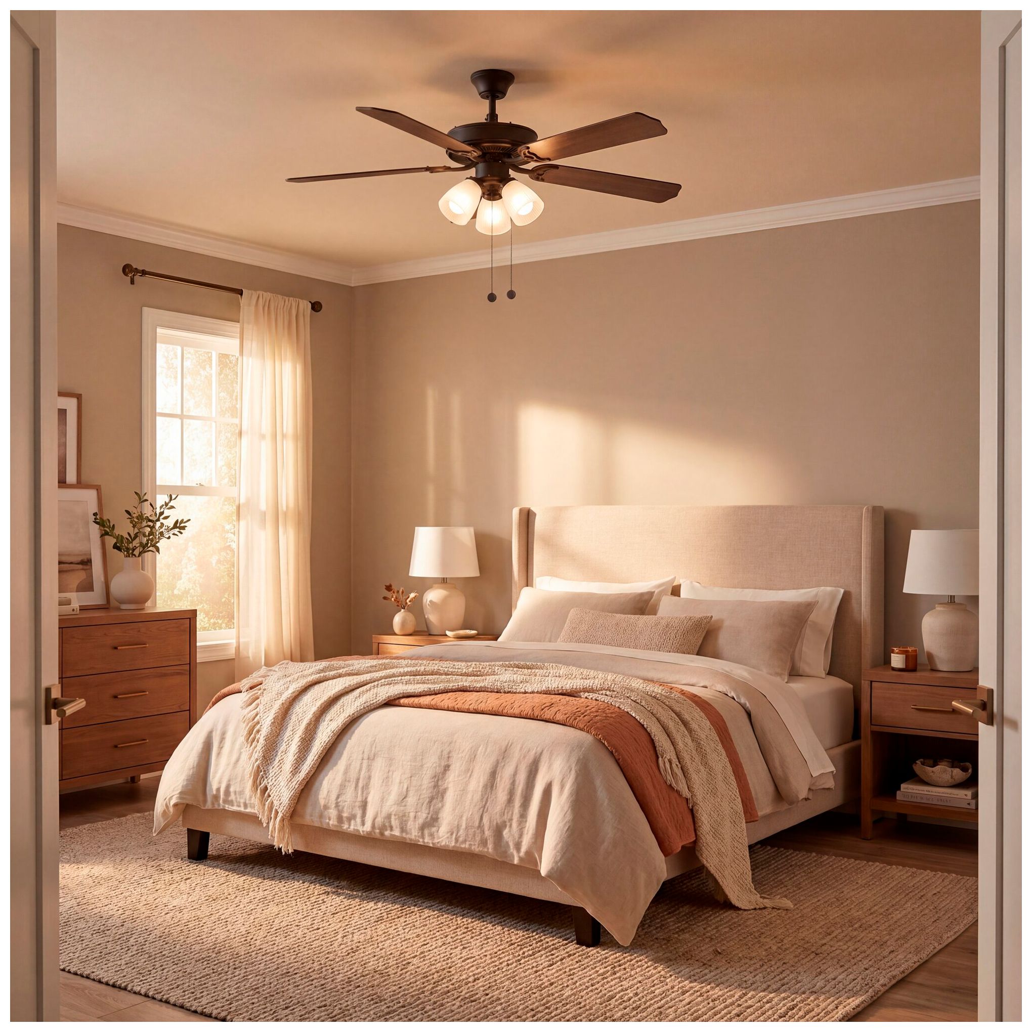 52" 3-Light Ceiling Fan in Oil Rubbed Bronze