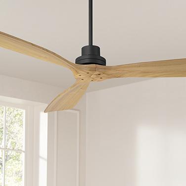 52" Casa Delta DC Matte Black Outdoor Ceiling Fan with Remote