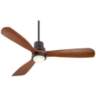 52" Casa Delta-Wing Bronze Damp Outdoor LED Ceiling Fan with Remote