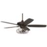 52" Casa Journey Bronze Vintage LED Cage Ceiling Fan with Remote