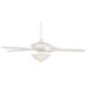 52" Casa Journey White Alabaster Glass LED Ceiling Fan with Remote