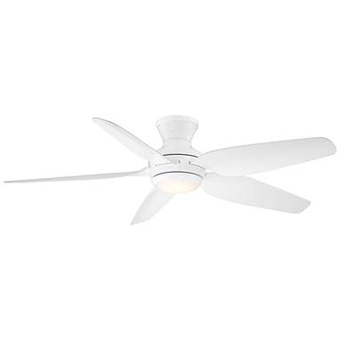 52" Casa Vieja Del Diego White LED Indoor/Outdoor Hugger Ceiling Fan