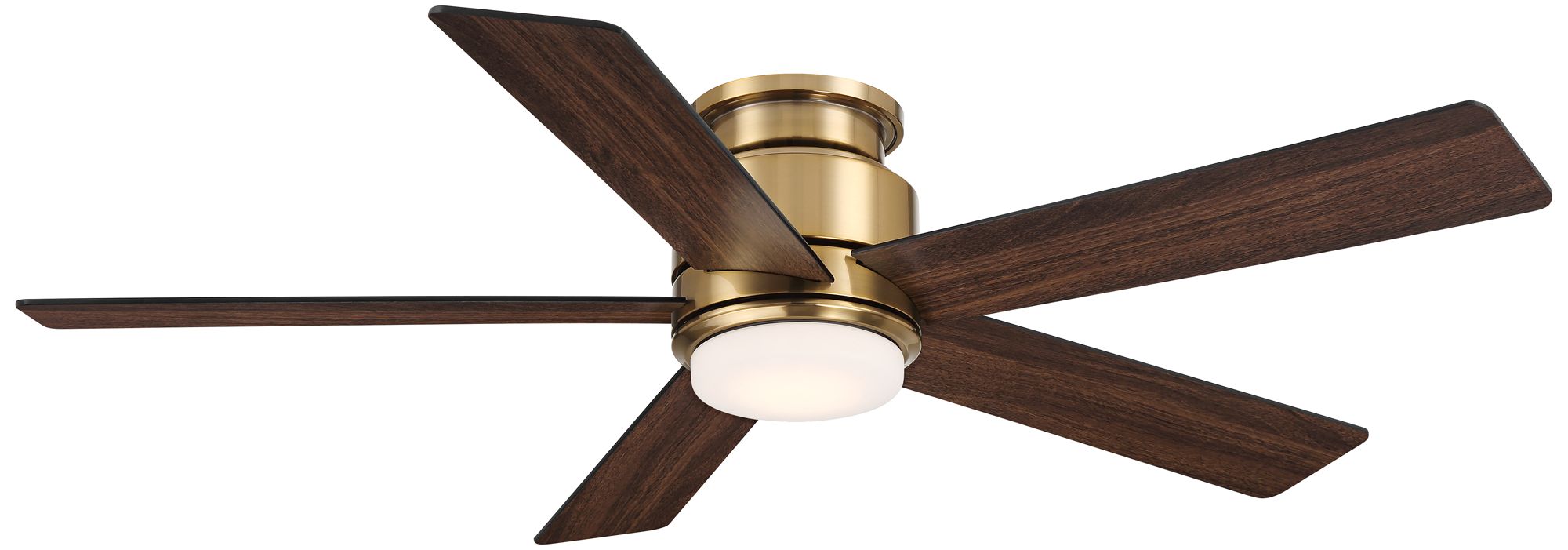 52" Casa Vieja Grand Palm Soft Brass LED Damp Rated Hugger Fan Image 2