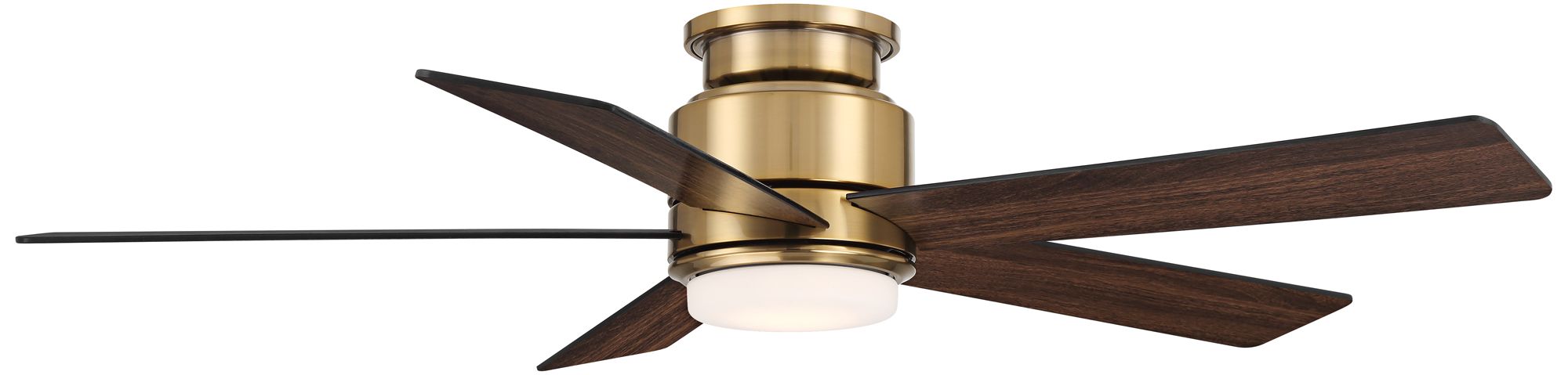 52" Casa Vieja Grand Palm Soft Brass LED Damp Rated Hugger Fan Image 8