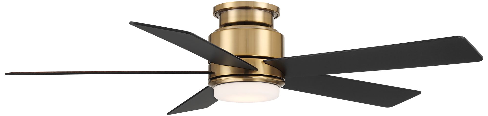 52" Casa Vieja Grand Palm Soft Brass LED Damp Rated Hugger Fan Image 9
