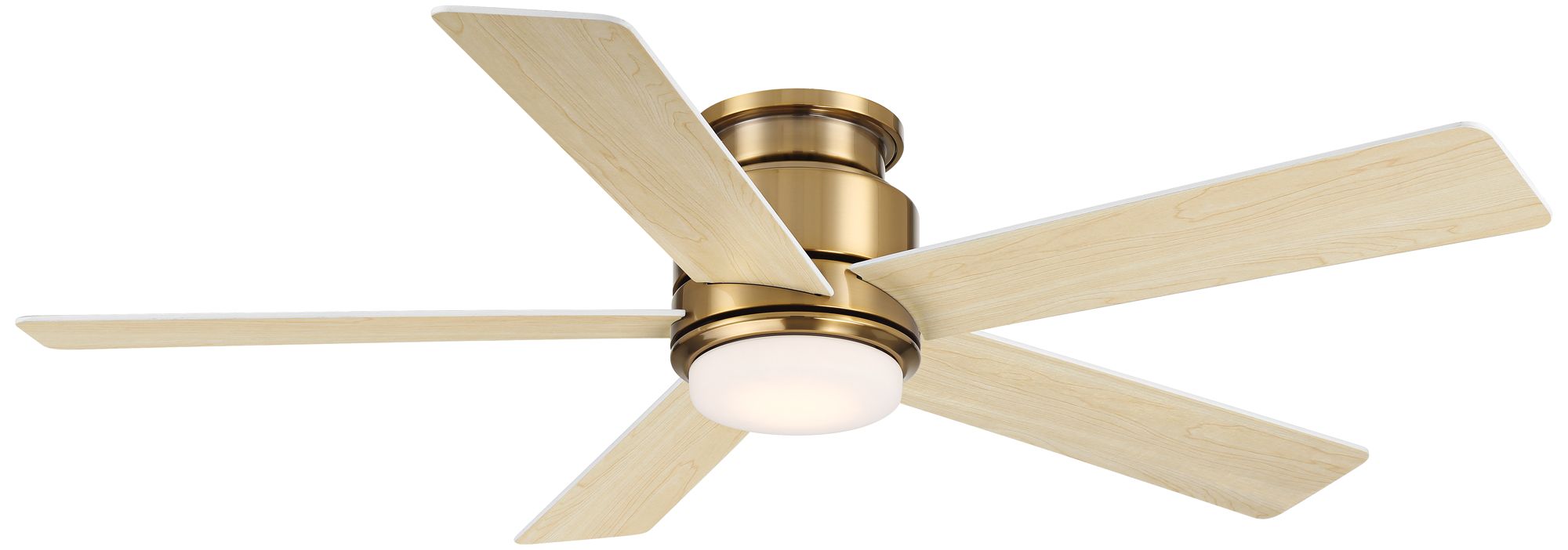 52" Casa Vieja Grand Palm Soft Brass LED Damp Rated Hugger Fan Image 7