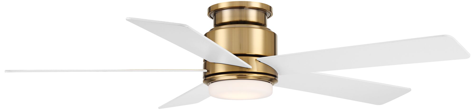 52" Casa Vieja Grand Palm Soft Brass LED Damp Rated Hugger Fan Image 8