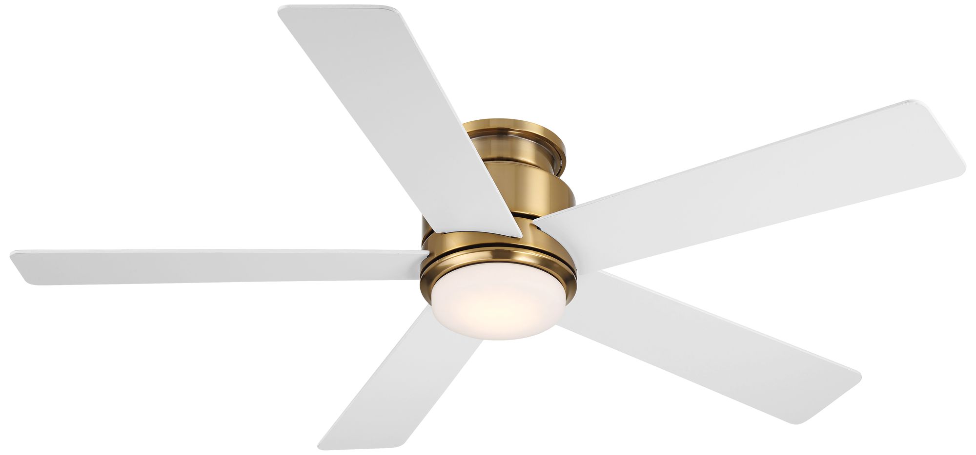 52" Casa Vieja Grand Palm Soft Brass LED Damp Rated Hugger Fan Image 10