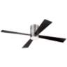 52" Casa Vieja Revue Brushed Nickel LED Hugger Ceiling Fan with Remote