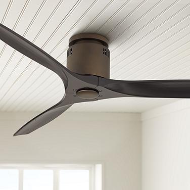 52" Casa Vieja Windspun Bronze Black DC Hugger Ceiling Fan with Remote