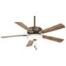 52" Contractor Minka Aire Heirloom Bronze LED  Pull Chain Ceiling Fan