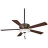 52" Contractor Oil-Rubbed Bronze LED Light Pull Chain Ceiling Fan
