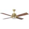 52" Craftmade Teana Satin Brass LED Ceiling Fan with Remote