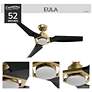 Thumbnail3 of 52" Eula ENERGY STAR Brass Damp Rated Ceiling Fan more views