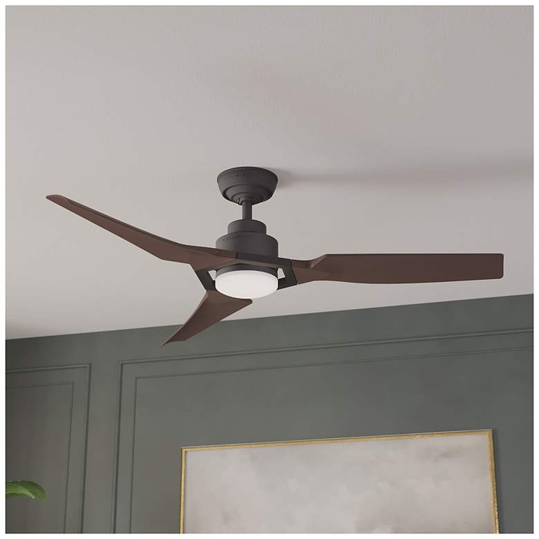 Image 7 52" Eula Matte Black ENERGY STAR Damp Rated Ceiling Fan more views