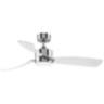 52" Fanimation Sculptaire Chrome Modern LED Ceiling Fan with Remote
