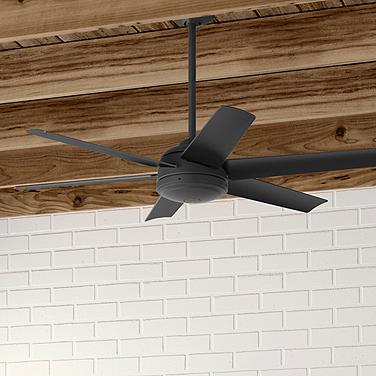 52" Hunter Jetty Matte Black WeatherMax Outdoor Fan with Wall Control