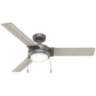 52" Hunter Mesquite Matte Silver LED Pull Chain Ceiling Fan