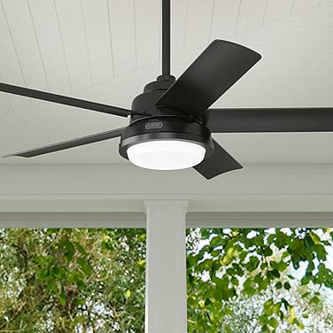 52" Hunter Seawall Noble Bronze Outdoor LED Ceiling Fan