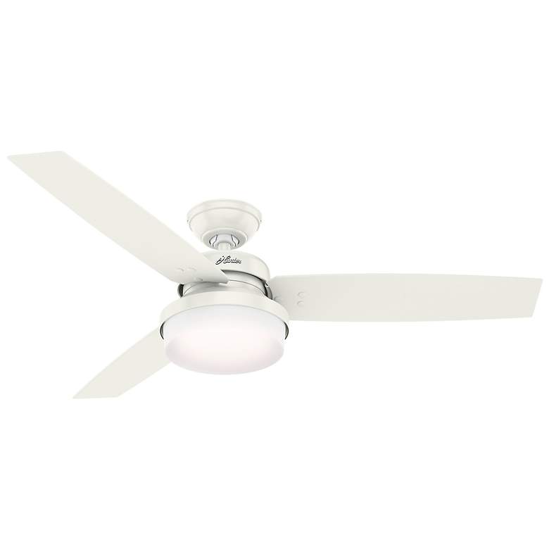 Image 2 52" Hunter Sentinel Indoor Fresh White LED Ceiling Fan with Remote