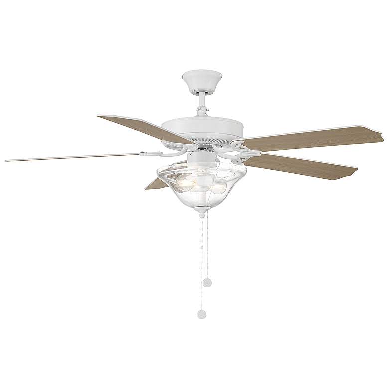 Image 6 52" 2-Light Ceiling Fan in Bisque White more views