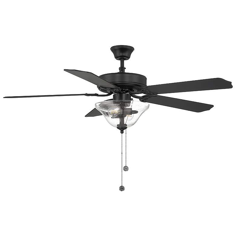Image 2 52" 2-Light Ceiling Fan in Matte Black more views