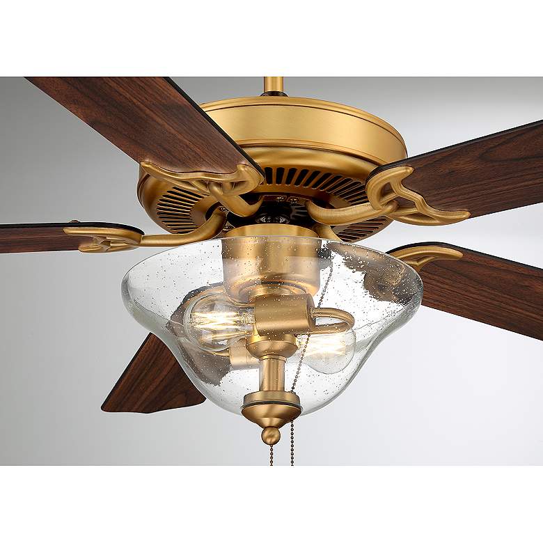 Image 5 52" 2-Light Ceiling Fan in Natural Brass more views