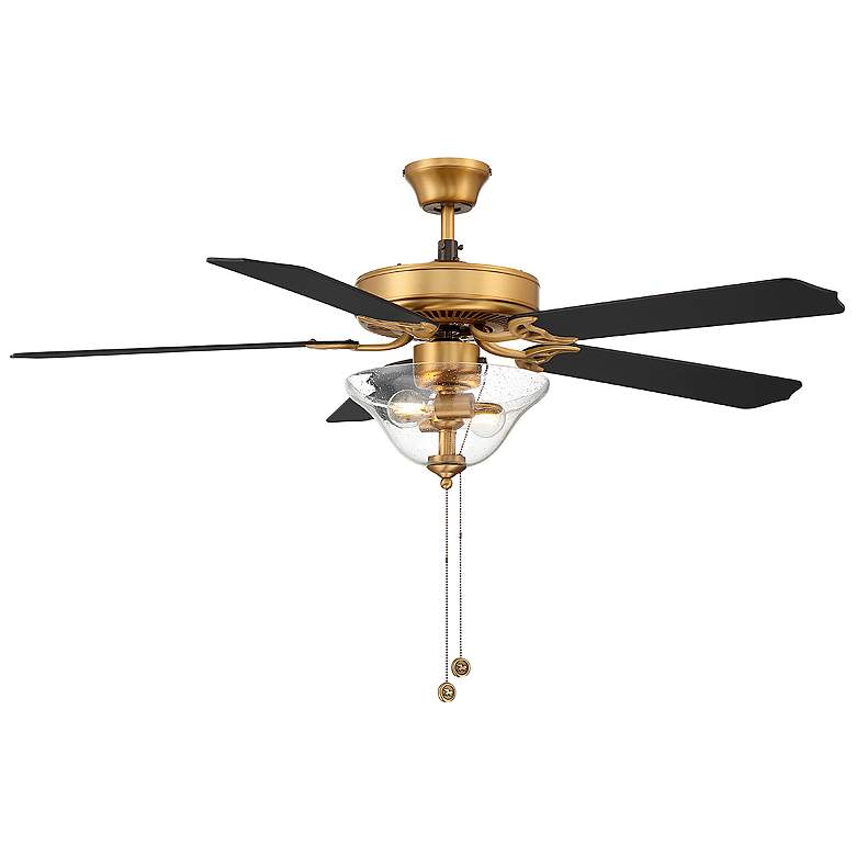 Image 6 52" 2-Light Ceiling Fan in Natural Brass more views