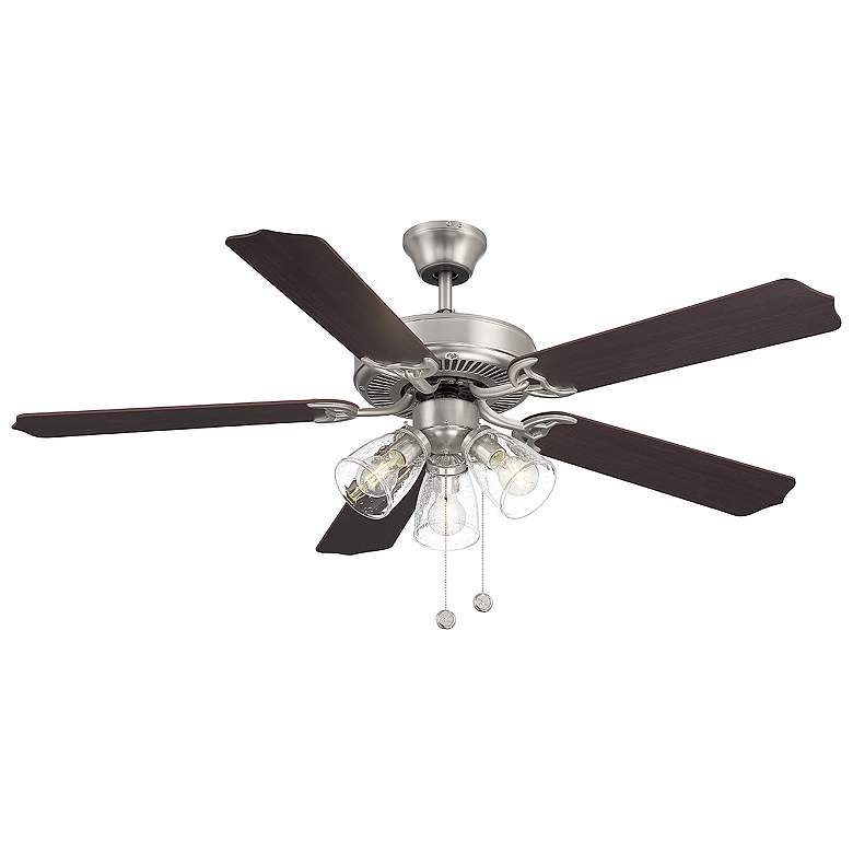 Image 4 52" 3-Light Ceiling Fan in Brushed Nickel more views