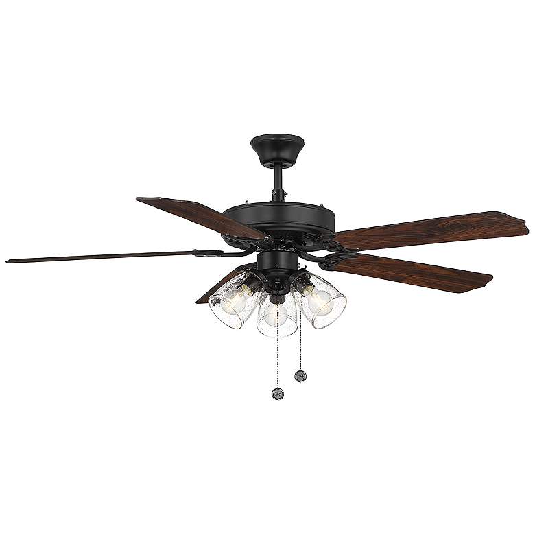 Image 1 52" 3-Light Ceiling Fan in Matte Black