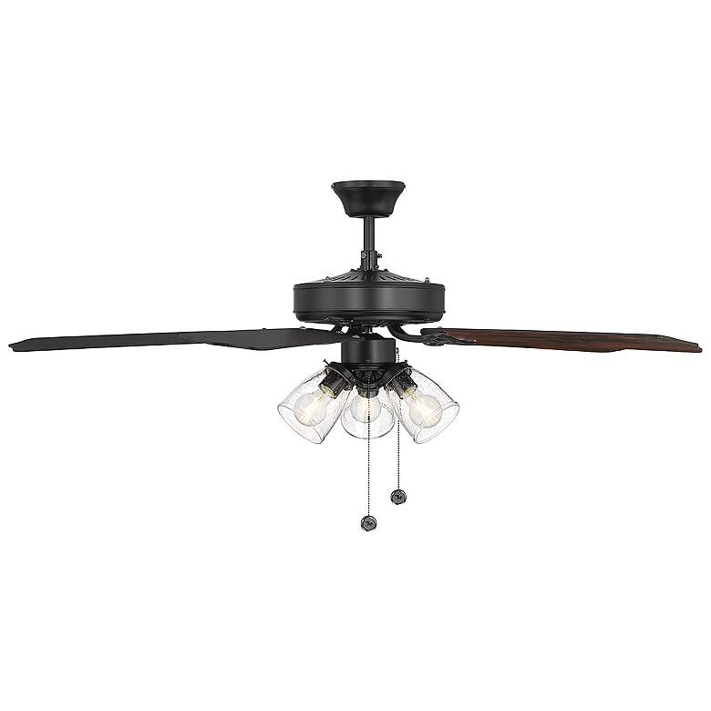 Image 3 52" 3-Light Ceiling Fan in Matte Black more views