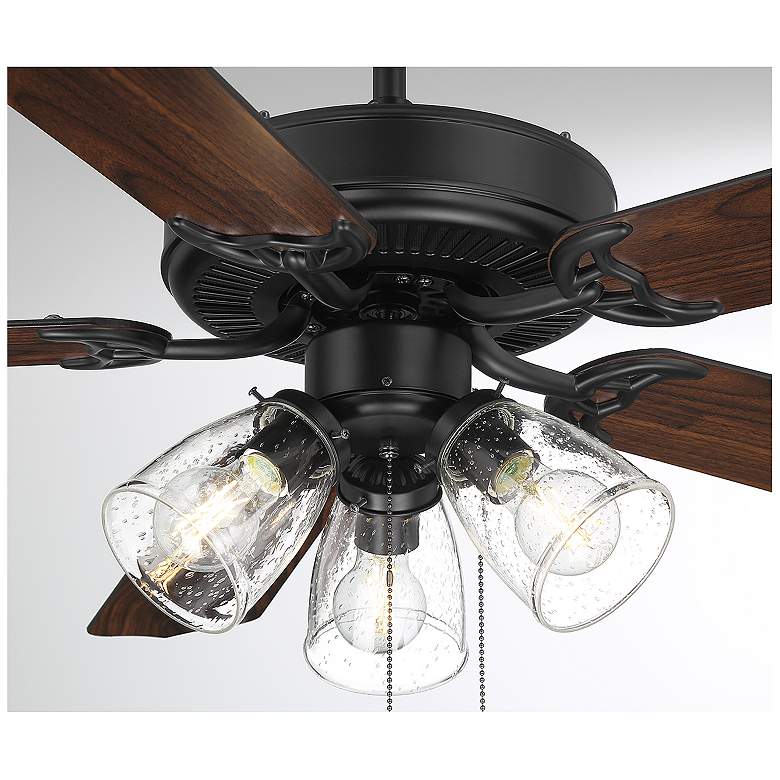 Image 5 52" 3-Light Ceiling Fan in Matte Black more views