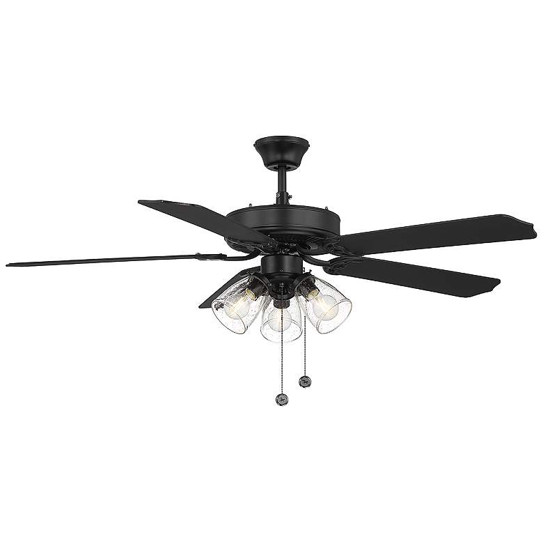 Image 6 52" 3-Light Ceiling Fan in Matte Black more views