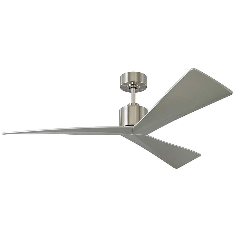 Image 1 52" Adler Brushed Steel Ceiling Fan w/ Silver Blades