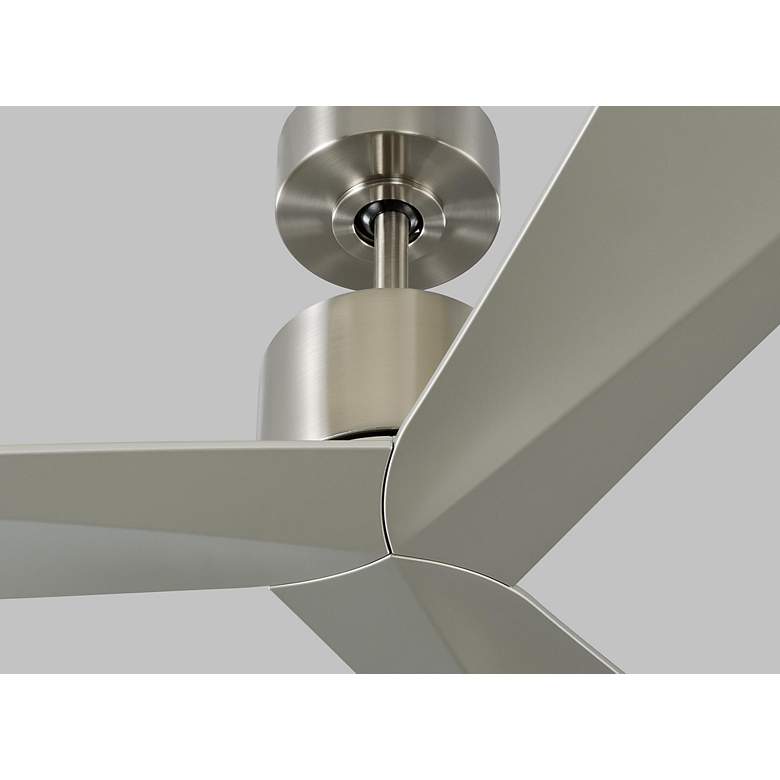 Image 2 52" Adler Brushed Steel Ceiling Fan w/ Silver Blades more views