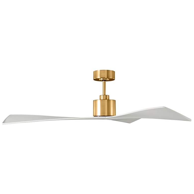 Image 3 52" Adler Burnished Brass Ceiling Fan w/ Matte White Blades more views